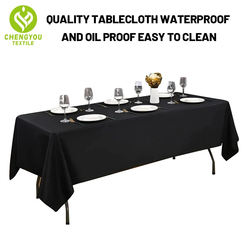 

4 pieces of 152 cm x 320 cm rectangular tablecloth decoration and table accessories are light and breathable for all occasions