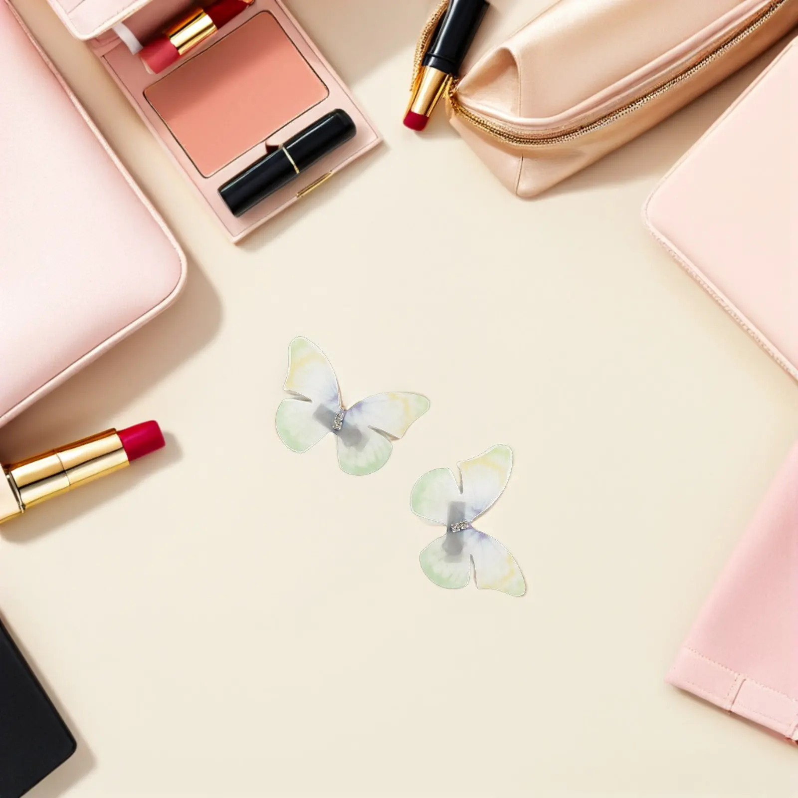 

50Pcs Delicate Butterfly Hair Clips Double Layer Chiffon Tulle Barrettes Non-Slip Alligator Snap Clips for Women Girls Toddlers