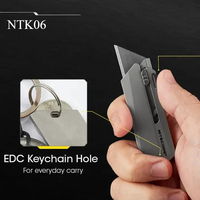 Nitecore NTK09 Titanium Utility EDC Knife Mini Keychain Knife 24g Portable Folding Knife for Backpack Pendant Bottle Opener