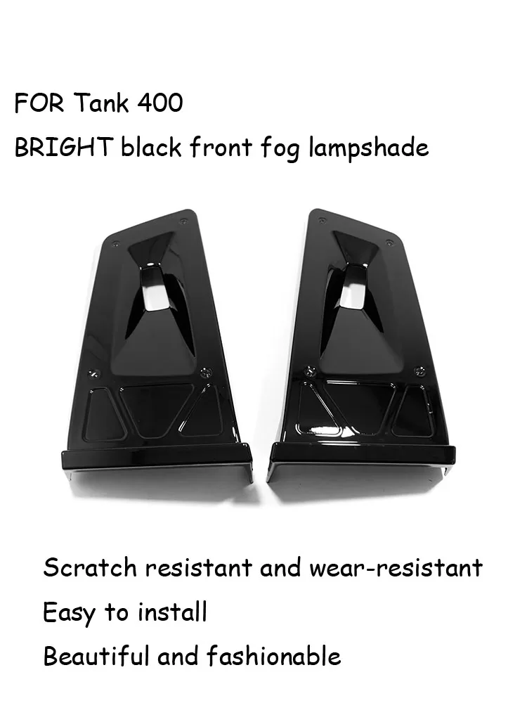 

FOR Tank 400 2021-2024 ABS front fog lampshade matte black/bright black Cars accessories