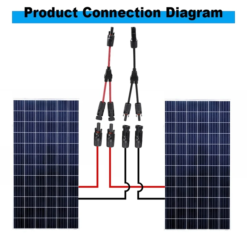 Y43A-Y Branch Plug 1 To 2 Parallel Connection Solar Connector Photovoltaic Panel Adaptor Of Battery Plate Assembly Group Line