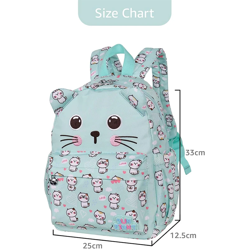 Cartoon Cat School Bags for Girls Kids Waterproof Backpack Ultra-light Kindergarten Primary Kawaii Travel Bookbag