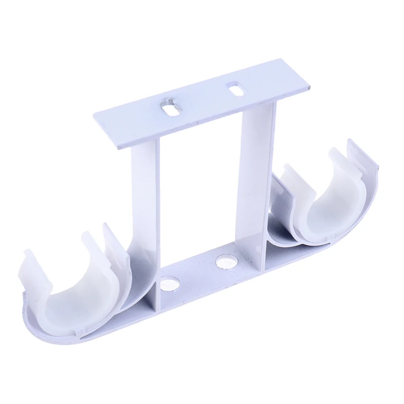 Double Curtain Rod Brackets Top Mounted Roman Rod Aluminium Holder Suspended Curtain Rod Support Bracket