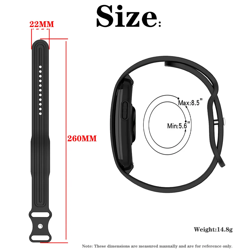 Silicone Strap for Garmin Cirqa Smart Band Fitness Tracker Replacement Wristband Bracelet Loop Adjustable for Garmin Cirqa Strap