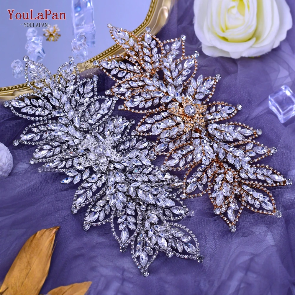 TOPQUEEN HP237 Silver Handmade Wedding Headband Wedding Hair Accessories Rhinestone Crystal Bridal Headwear Hair Ornament