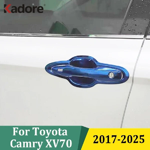

For Toyota Camry XV70 2017-2025 ABS Chrome Door Handle Bowl Cover Trim Strips Car Styling Sticker Exterior Accessories