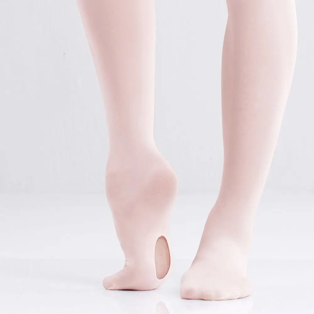 جديد الأبيض الباليه الجوارب مع ثقب عارية للتحويل الباليه طماق 60D جوارب طويلة ناعمة للفتيات