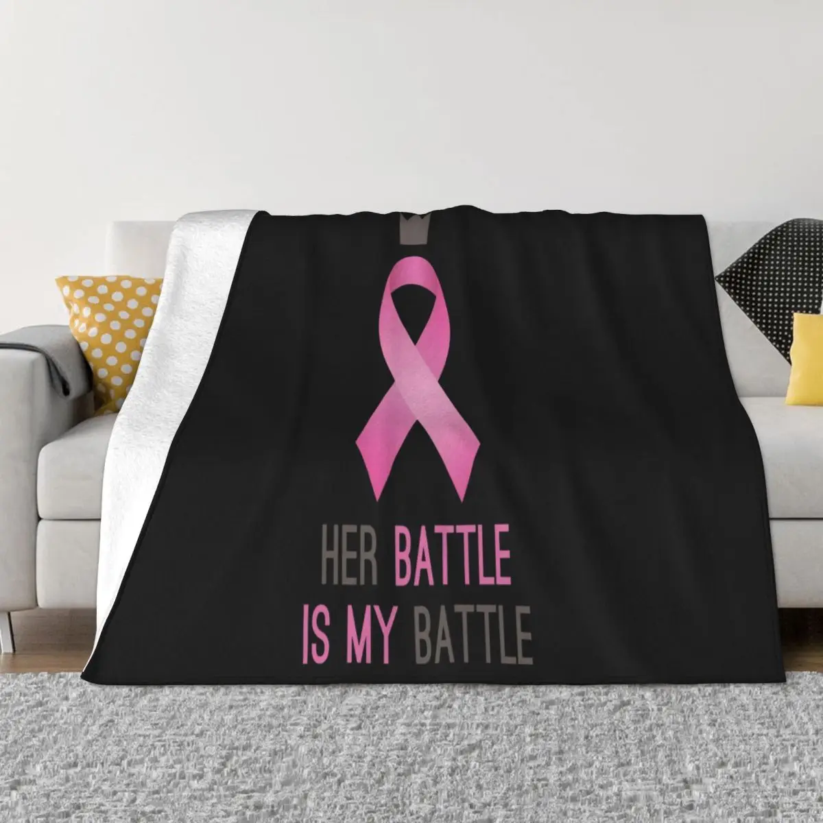 Breast Cancer Awareness Pink Ribbon Serena Williams The Divinyls Top Printing Throw Blanket