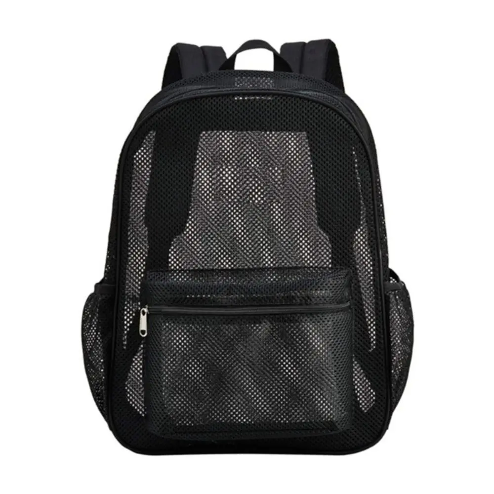 

Fashion 20-35L Mesh Rucksack Polyester Thickened Transparent Backpack Light Weight Heavy Duty Breathable Student Bag Travel