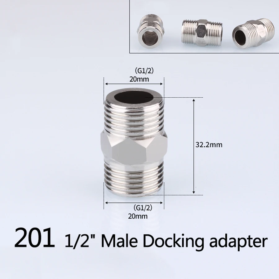 Adaptador de junta a tope de codo de acero inoxidable, accesorio de plomería con rosca macho hembra BSP de tipo T 1/2 y 3/4 pulgadas