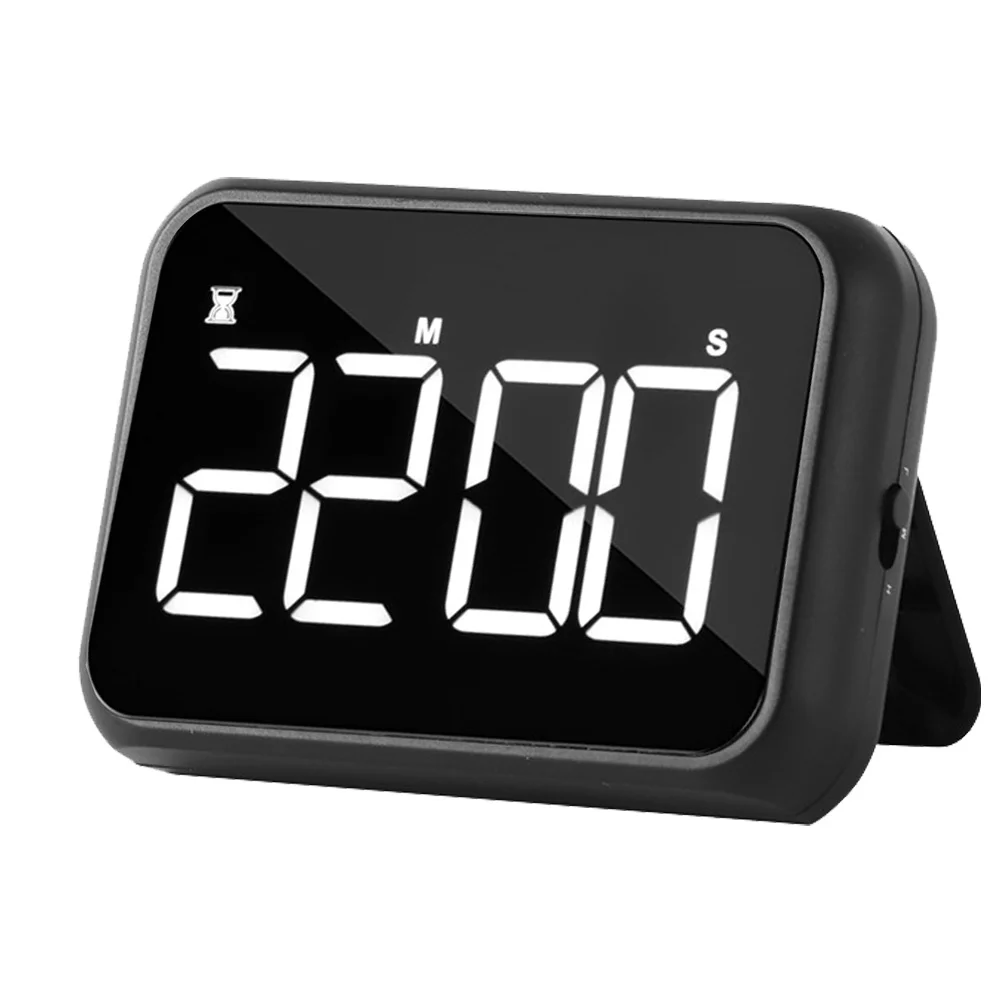 

LED Alarm Clock Kitchen Timer Countdown Display Stand ABS Stainless Steel Portable Cooking Oven Baking Multi Functional