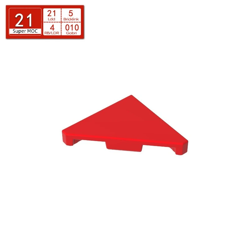 10pcs MOC Compatible with 35787 Bricks Tile 45° Cut 2x2 Parts Building Blocks Solid Color Creative Toy Elements Accessory