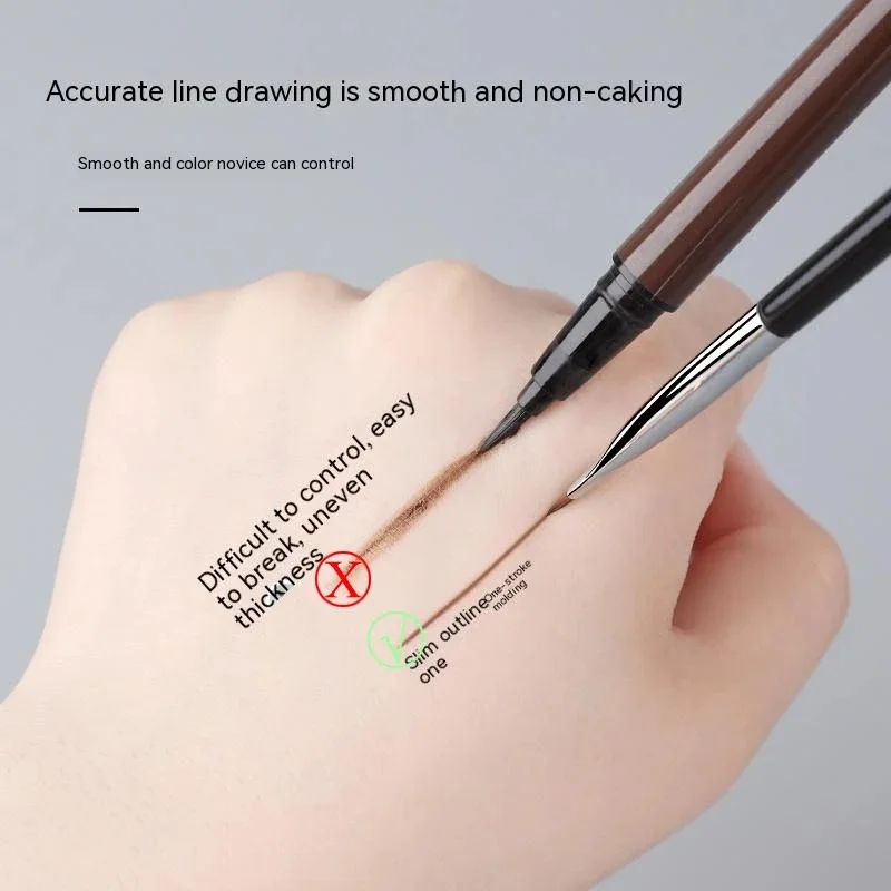 2/5 Stück Karsyngirl Upgrade Blade Eyeliner-Pinsel, ultradünn, feiner Winkel, flacher Augenbrauenpinsel unter den Augen, platz präzise Detailpinsel – Detail 1
