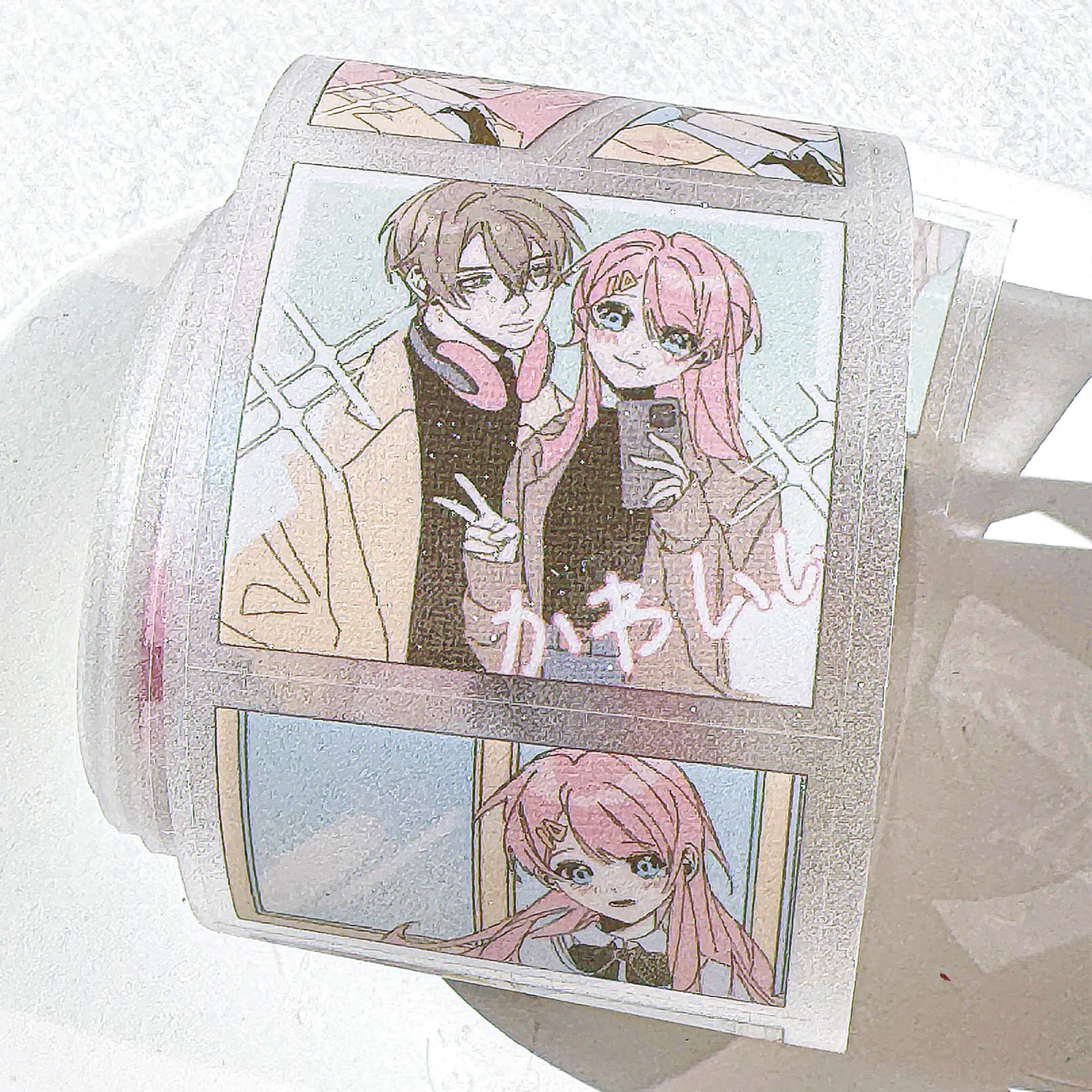 لفة ملصق لطيف للفتيات المانجا للحيوانات الأليفة ملصق مزخرف #4