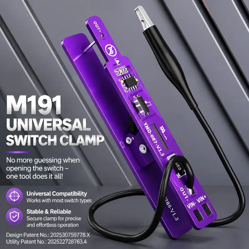 Universal Battery-Free Boot Clip for iPhone & Android Motherboards, Clamp Repair Tool with One-Key Trigger & Indicator Light