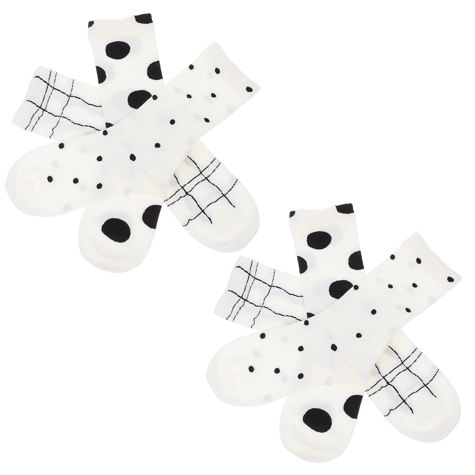 

3Pairs Womens Black Midcalf Socks Breathable Combed Cotton Comfortable Fashion Crew Socks Mothers Comfort