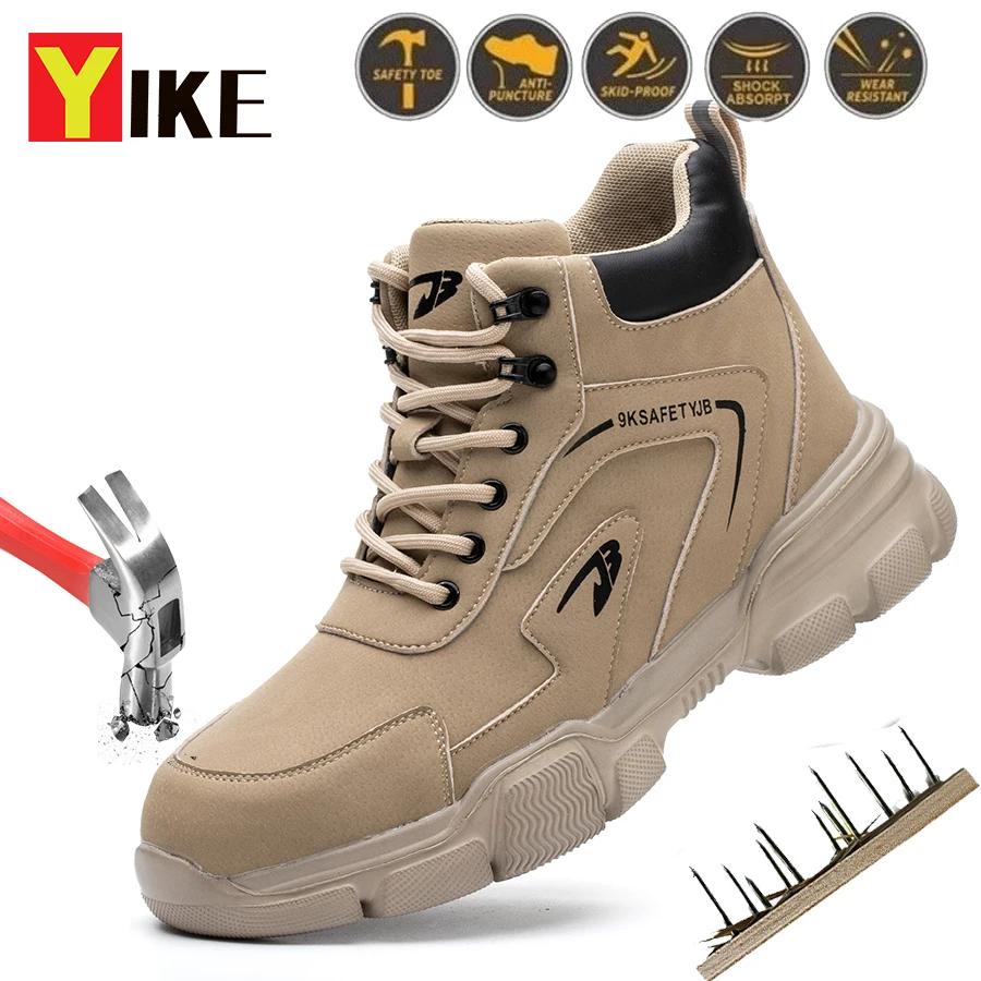 Safety Protective Boots Work Safety Shoes Men Winter Safety Boots Anti-puncture Work Shoes Steel Toe Work Boots Indestructible