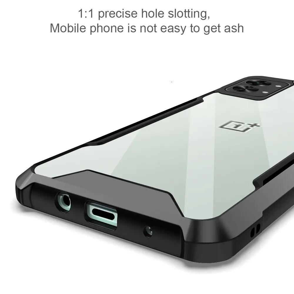 Clear Acrylic Heavy Duty TPU Bumper Back Covers For OnePlus Nord 2T One Plus 1+ Nord 2T CPH2399 Shockproof Armor Case Coque