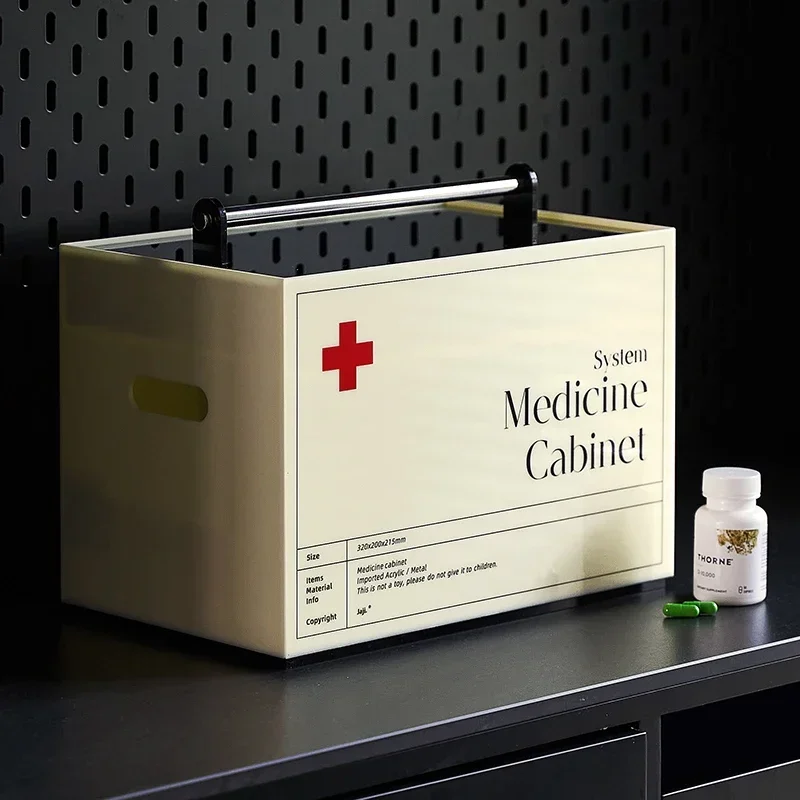 

Acrylic family medical box, first aid kit, full set of medicine storage box, large-capacity household medicine box.