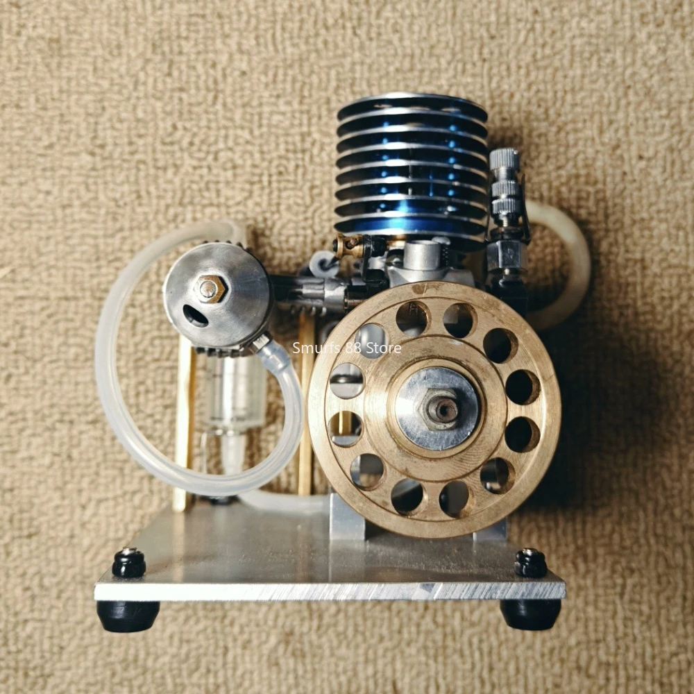 

12-ступенчатый метаноловый двигатель, микро-металлический радиоуправляемый автомобиль, двухтактный двигатель, подходит для дистанционного управления автомобиля/лодки/самолета, игрушечный блок питания