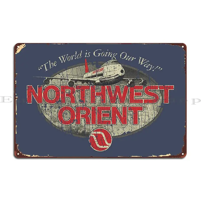 Northwest Orient Going Our Way 1969 Metal Sign Printing Designer Decoration Personalized Mural Tin Sign Poster