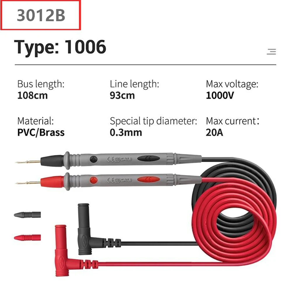 Juego de línea de pluma de prueba de multímetro, multifunción, plomo de prueba de electricista, combinación de sonda de prueba de punta especial
