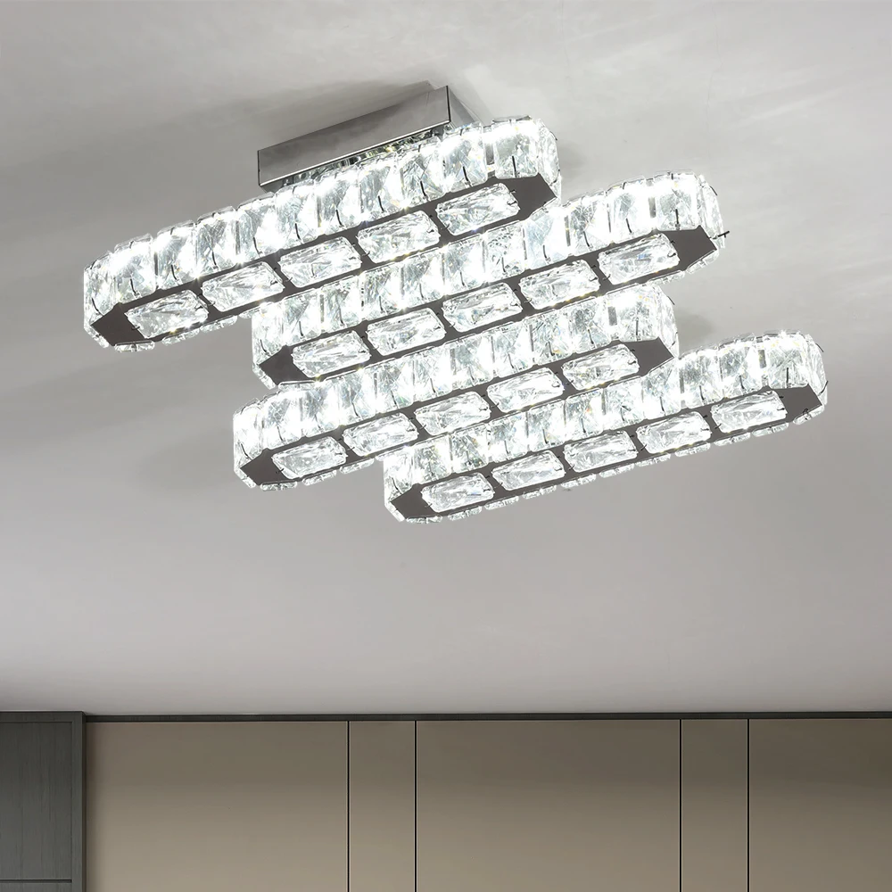 Moderne Decke Lampe Luxus Kristall Led Kronleuchter Nordic Wohnkultur Beleuchtung Glanz Wohnzimmer Esszimmer Schlafzimmer Lumin Leuchte – Detail 6
