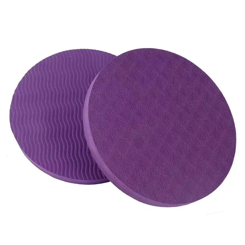 2 Pcs Round Yoga Support Pad Thick Mat For Fitness Household Knee Cushion Anti Skid Pads Yoga Supplies Workout Elbow 175*15mm