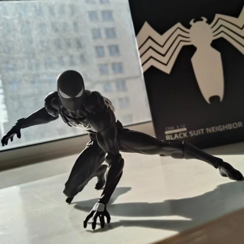 

In Stock Mess Toys Spider Man Symbiote Black Suit Neighbor Spiderman Messtoys Scarlet Spider Anime Cool Action Figure Toys Gifts