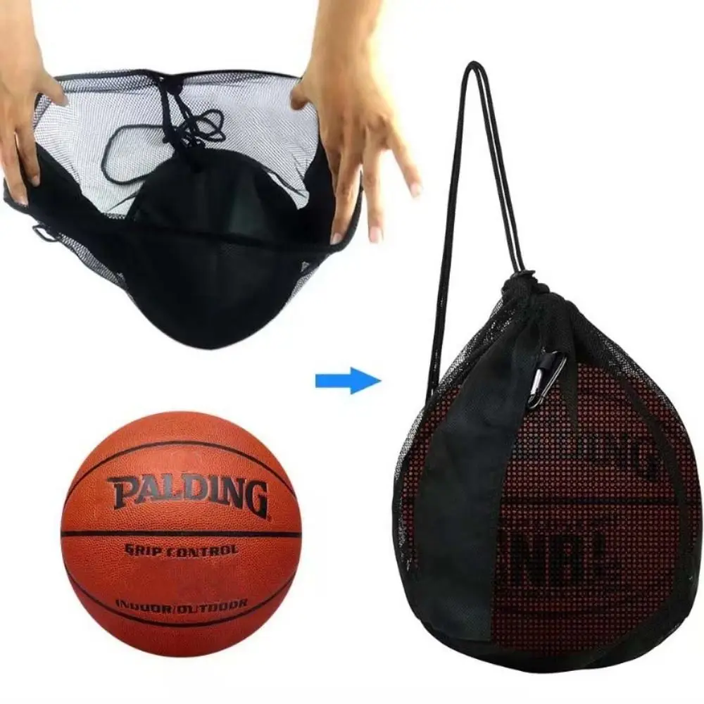 Single Ball Bag Basketball Mesh Bag Storage Bags Carrying Case Basketball Backpack Crossbody Sport Organizer