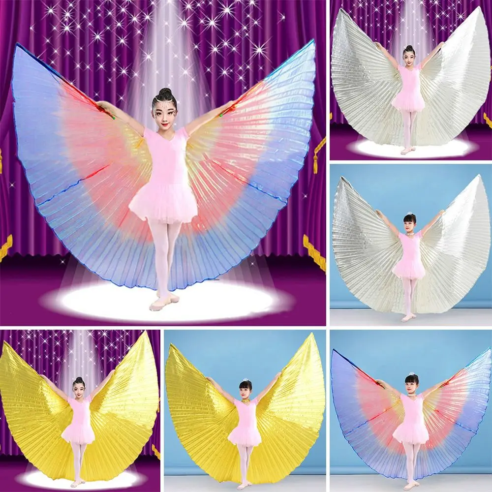 Belly Dance Wings With Sticks Isis Wings Carnival Festival Kids Children Gold Wings Belly Dance Accessories Costume