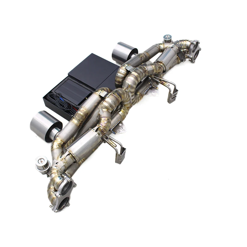

OEM Titanium Exhaust Pipes For Porsche 718 Cayman GT4 4.0L 2020-2022 Motorsport Catback Muffler Vacuum Valve