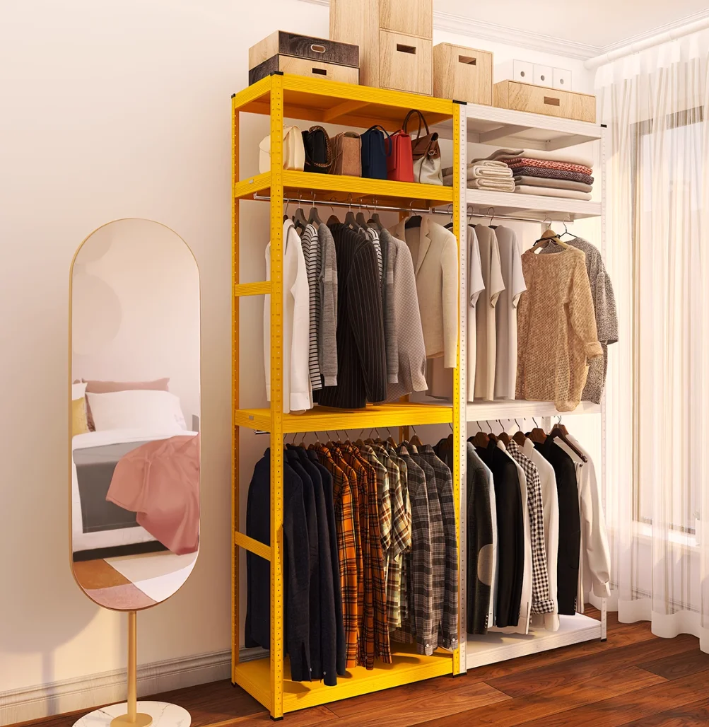 

Double coat hangers Floor to floor bedroom open drying clothes rack rack balcony home room hanging clothes cool hangers