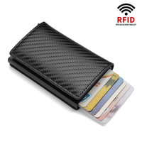 ID Credit Bank Card Holder Wallet Luxury Brand Men Anti Rfid Blocking Protected Magic Leather Slim Mini Small Money Wallets Case