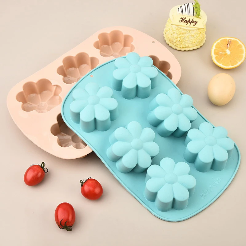 Picture 4: 【M】6-hole Silicone Cake Mold, Heart-shaped Silicone Mold, DIY Cake And Chocolate Baking Tool,  Mold.