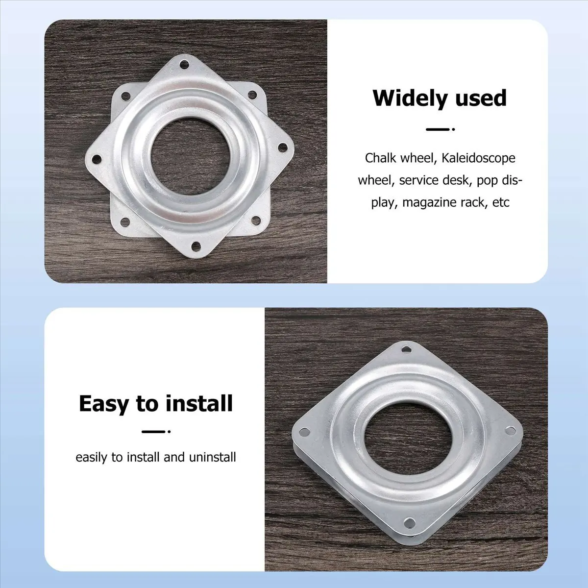 2026 Trend-Lazy Susan Ball Bearing Metal Swivel Plate - 72 x 72 x 9 mm