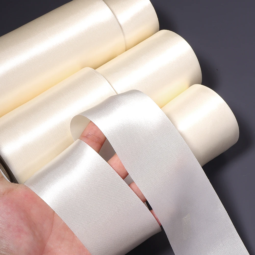 20 Yards 4/5/6/8/10/15cm Beige/Rot/Weinrot Satinband Geschenkverpackung Schleife Handgemachtes DIY-Handwerk Weihnachten Hochzeit Geburtstagsfeier Dekoration – Detail 2