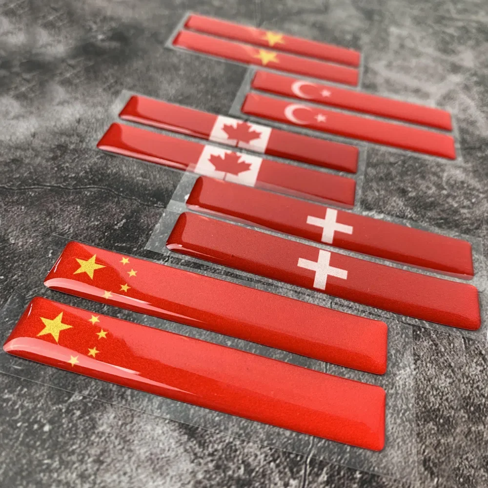 S T.National Flag สติกเกอร์ 3D หยดกาวหมวกกันน็อกกันน้ําอุปกรณ์ตกแต่งรถจักรยานยนต์สะท้อนแสง National Flag โลโก้