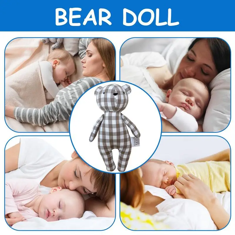 Kids Sleep Bear Doll Zmywalne bawełniane lalki Bear Towarzysz do spania Ozdoby do pokoju dziecięcego Materiały do salonu Dormitorium Sypialnia Samochód