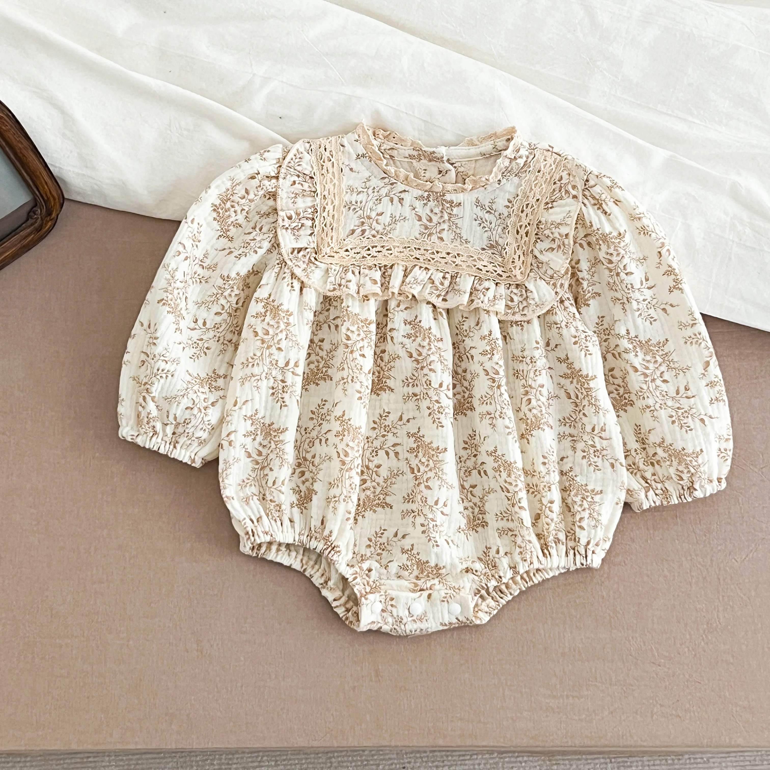 Neue Schwestern Kleid Infant Baby Mädchen Spitze Kragen Kleid Strampler Kinder Mädchen Vintage Blumen Prinzessin Kleid Familie Kleidung Strampler – Detail 14