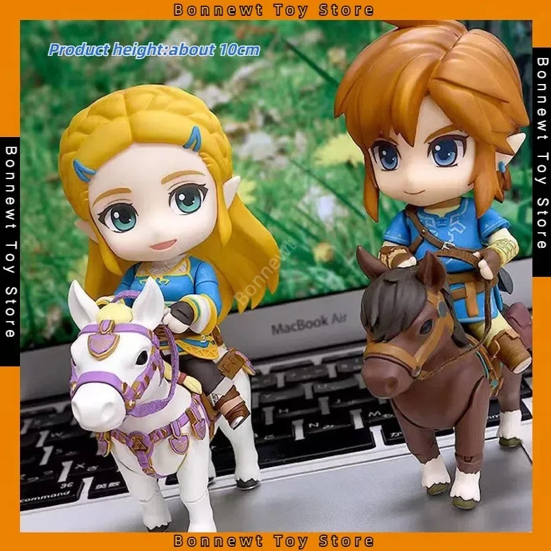 

The Legend of Zelda Breath of the Wild Q version Nendoroid 1212 Princess 733 Link Deluxe Edition Doll Hand Model For Kid's gift