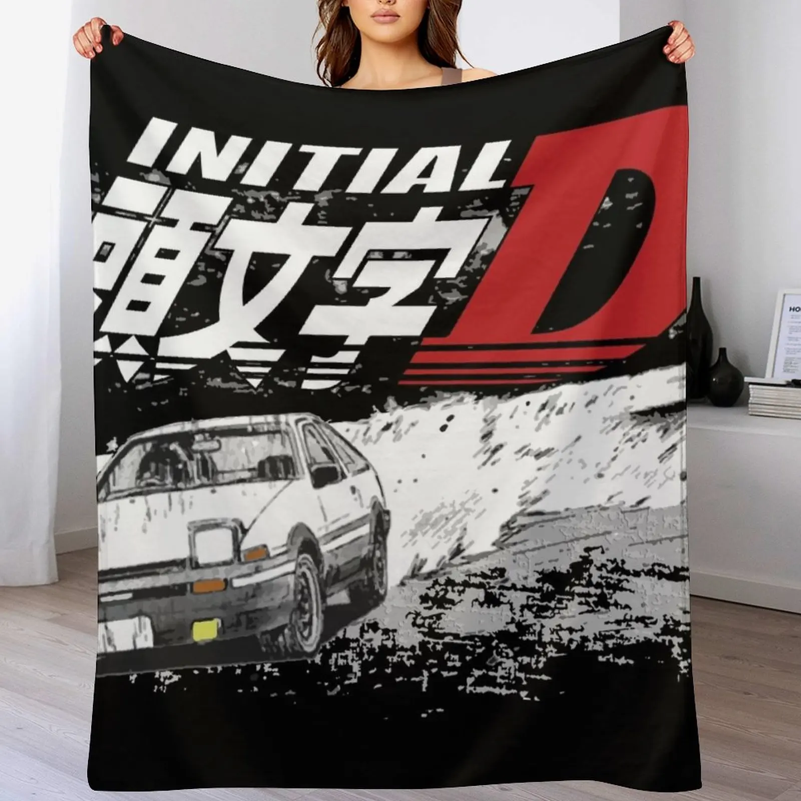 

Initial D Deep Forest Drifting AE86 Takumi Raceway Throw Blanket