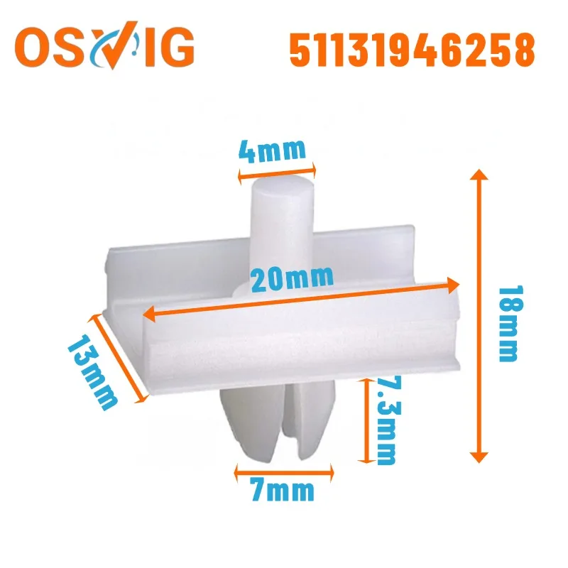 

10PCS 51131946258 It is suitable for the side skirt trim strip fixing clip of BMW 5 Series M5 E34 car