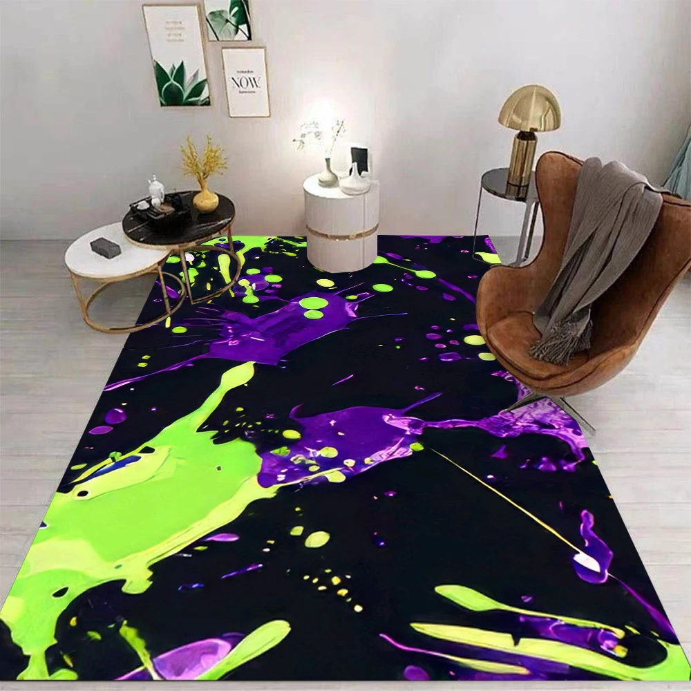 

MINISO Color collision Player Carpet Cartoon Living Room Bedroom Kitchen Sofa Table Balcony Rug Non-slip Washable Mat Ornaments