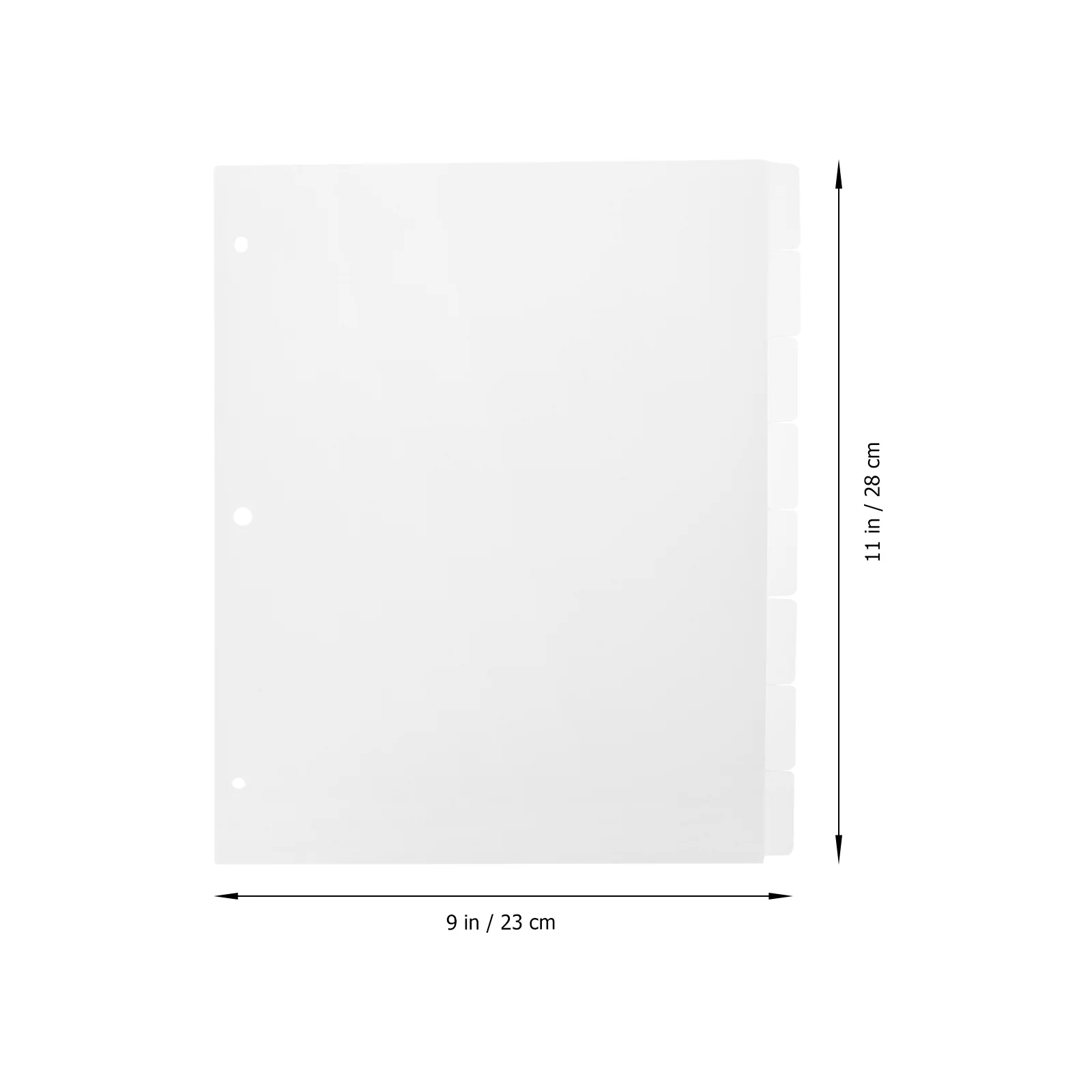 Separate Loose-leaf Book Clear Binder Dividers Plastic for 3 Rings Notebooks Separators with Tabs