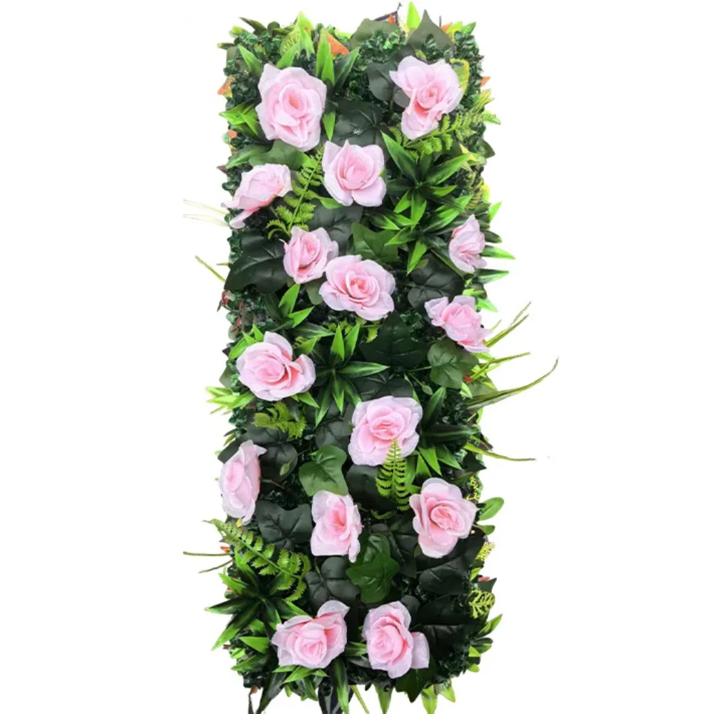 DIY Artificial Plant Wall Panel Flower UV Protection Artificial Eucalyptus Carpet Green Lifelike Artificial Fern Grass