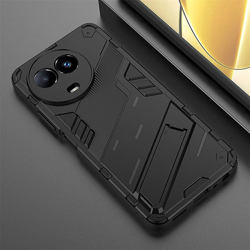 For Realme 11 5G 2023 Case Shockproof Bumper Armor Phone Case For Realmi 11 Realme11 5G Car Magnetic Holder Kickstand Back Cover