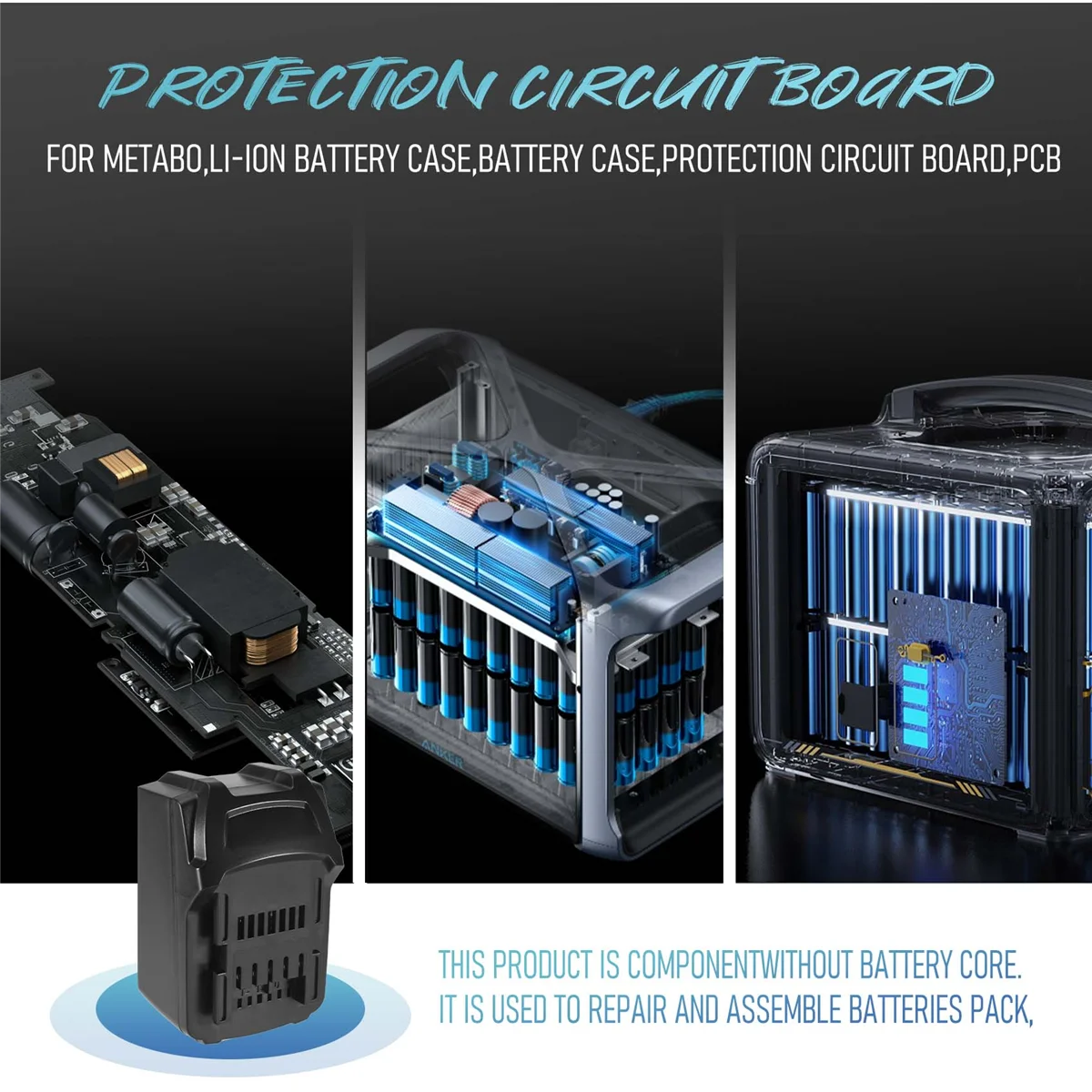 Charging Protection Circuit Board PCB Board for Metabo 18V Lithium Battery Rack(1 Set)