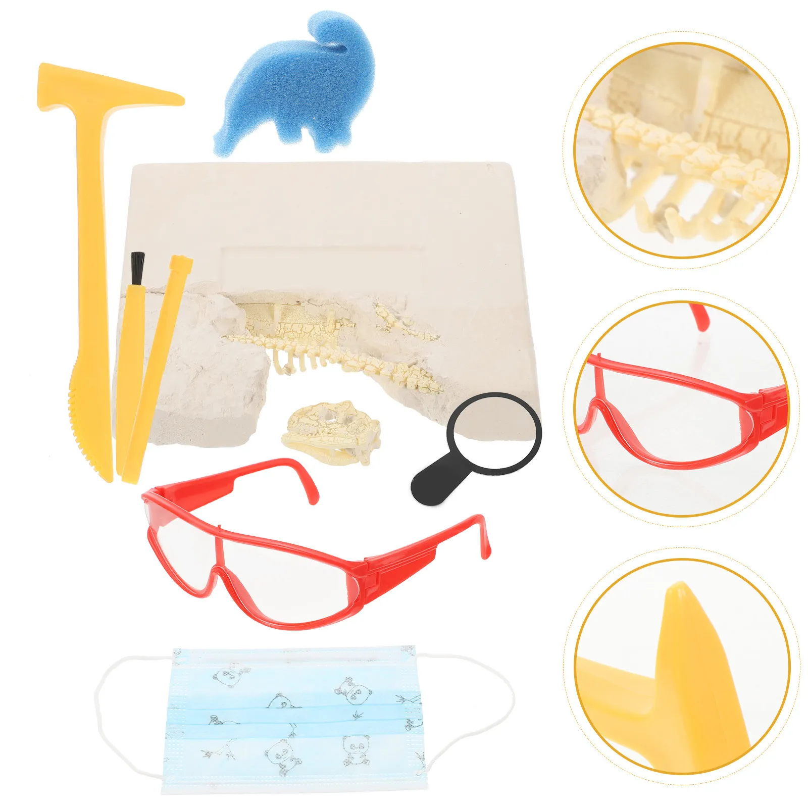 

1Set Dinosaur Excavation Kit Digging Set for Children Archaeology Science Project Fine Motor Skills Development