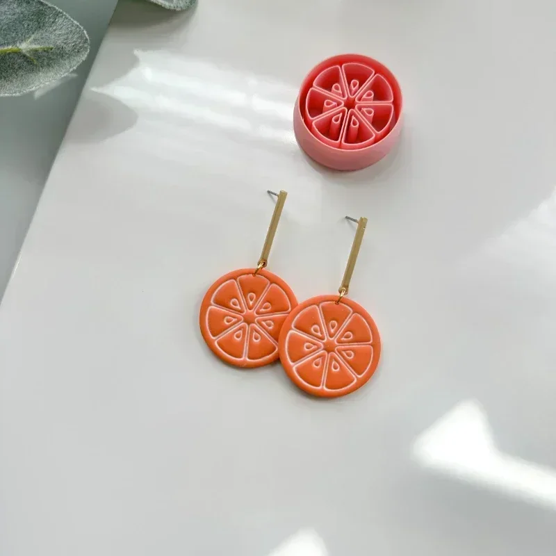 Pendientes de cerámica suave para mujer, aretes con forma de fruta, moldes de arcilla polimérica, herramientas para hacer joyas